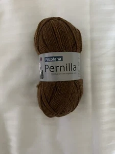 YARN. FILCOLANA Brown 100% PERUVIAN HIGHLAND Fine WOOL YARN 50 Grams, 1 Skein. - Picture 1 of 2