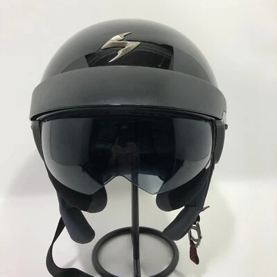 Scorpion EXO 100 Talla S Negro Cara Abierta Medio Shell Punto con Visera Usado Foto 1 de 4
