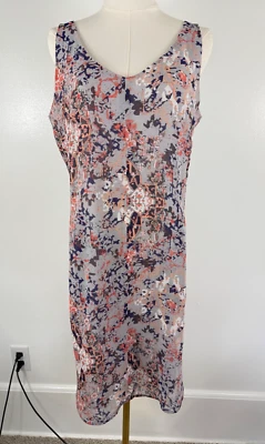 Vestido para mujer Cabi mediano colorido sin mangas forrado cuello en V ligero   Foto 1 de 4