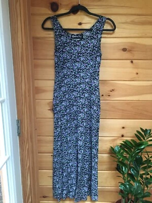 Vestido vintage años 90 All That Jazz talla 5/6 pequeño negro y púrpura grunge solero Foto 1 de 4