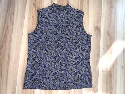 IMPRESSIONS LIFESTYLE Top Elegante Sin Mangas Cuello Simulado Talla M Estampado Texturizado Usado en Excelente Condición Foto 1 de 4