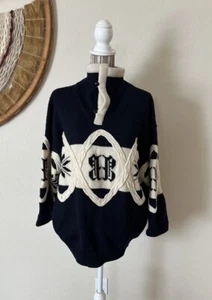 Vintage Designer Bjorn Borg Sweater Apres Ski Navy Size L/XL - Picture 1 of 11