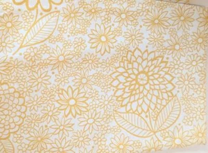 Protector Almohada Flor Vintage Años 60 Forrell Prensa Permanente 20 x 26 Nuevo Sin Etiquetas Amarillo - Imagen 1 de 6