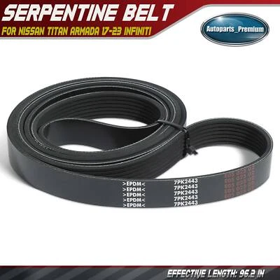 96.2 in Serpentine Belt for Nissan TITAN Armada 17-23 INFINITI QX80 14-24 QX56 - Image 1 of 4
