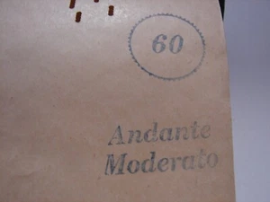 vintage player piano music rolls, Andante Moderato no. 60, " PO02 - Picture 1 of 8