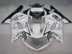 White Black Corona ABS Injection Mold Bodywork Fairing Kit for GSXR600/750 01-03 - Picture 1 of 6