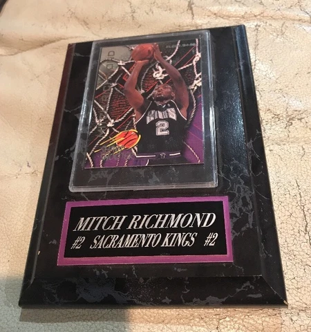 MITCH RICHMOND # 2 SACRAMENTO KINGS WOODEN WALL PLAQUE 5” X 7” VINTAGE Cover