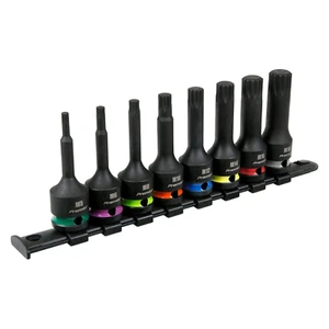 Sealey AK56004 8 Piece 1/2″ Drive Impact Spline XZN Bit Socket Set M5-M18 - Picture 1 of 7