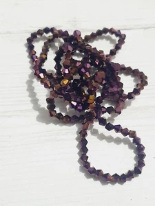 110 purple gold ABsew on stich on BICONE 4mm BEAD GEM CRYSTAL jewellery - Picture 1 of 1