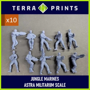 JUNGLE FIGHTER MARINES (10x) compatible with Imperial guard - 28mm Wargaming - Picture 1 of 5