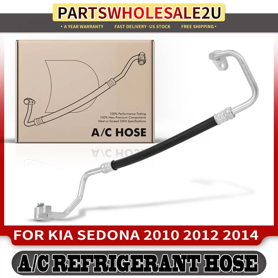 Conjunto de manguera de descarga de aire acondicionado para Kia Sedona 2010 2011 2012 2014 alta presión Foto 1 de 4