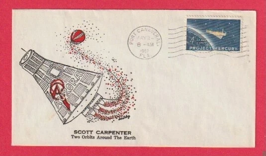 ( MA-7 ) PROJECT MERCURY  Launched on  05/24/1962 with Astronaut Scott Carpenter - Image 1 of 1