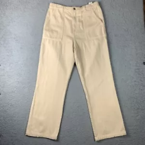 Zara High Waist Wide Leg Jeans Women’s XL (32x31) Cream Pants 8197/215 NWT - Picture 1 of 20