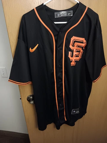 San Francisco Giants Evan Longoria Away MLB Baseball Jersey • Men’s 3XL Cover
