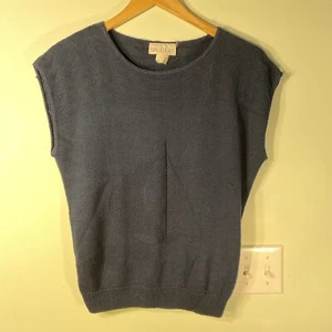 Vintage Stagelight Sweater Vest Top Sailboat Nautical Navy Blue Women’s Medium - Picture 1 of 12