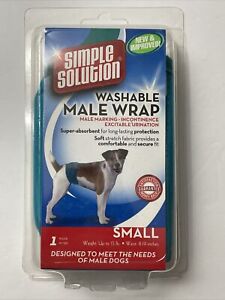 Simple Solution Washable Male Wrap Dog Diaper, Small, Teal