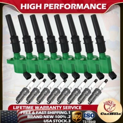 8Pack Ignition Coil Spark Plug 4477 For Ford F150 F250 F550 4.6/5.4L DG508 V8 US - Image 1 of 4