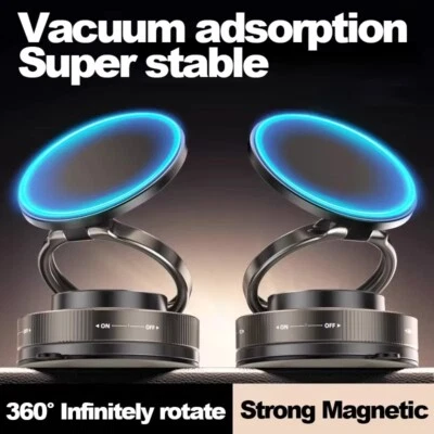 360° Foldable Magnetic Vacuum Suction Car Phone Holder Mount for MagSafe iPhone - Image 1 of 4