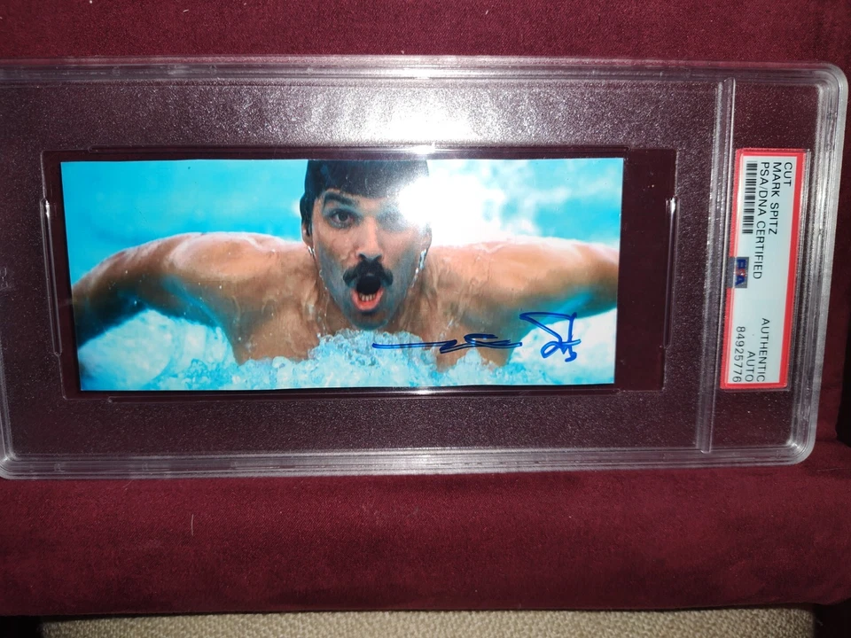 MARK SPITZ HAND SIGNED PHOTO CUT AUTO PSA - Image 1 of 1
