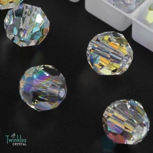 Swarovski #5000-8mm-001AB Crystal Classic Beads Round Beads - Picture 1 of 5