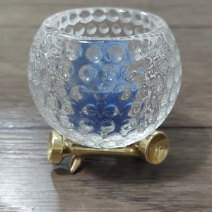 Candelabro votivo de cristal transparente pesado para pelota de golf Partylite Tee Off con base para camiseta - Imagen 1 de 7