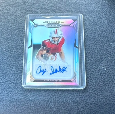2019 Panini Prizm Draft Picks Andy Isabella Rookie Silver Prizm Auto - Image 1 of 2