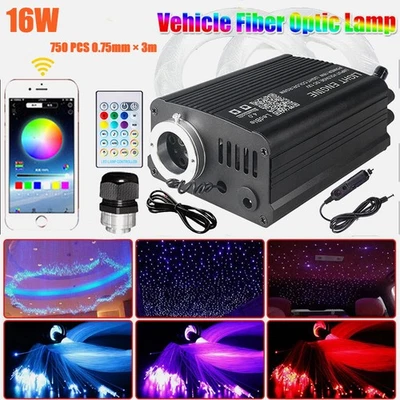 0.75MM*3M Fiber Optic LED Car Roof Ceiling Headliner Twinkle Meteor Star Light - Image 1 of 4