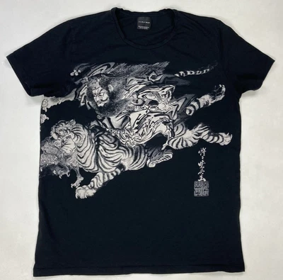Camiseta Zara Arte Japonés Guerrero Dragón Tigre Gráfico Hombres Grande Manga Corta Foto 1 de 4