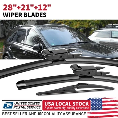 Limpiaparabrisas duradero 3 piezas 28"21"12" para Mercedes-Benz GL450 2007-2012 Foto 1 de 4