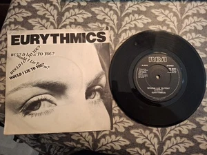 EURYTHMICS "WOULD I LIE TO YOU?" 45 RPM VINYL SINGLE 1985 VG+ - Picture 1 of 2