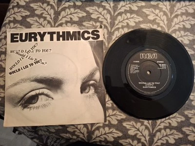 EURYTHMICS "WOULD I LIE TO YOU?" 45 RPM VINYL SINGLE 1985 VG+ - Image 1 of 2