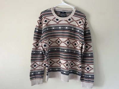 American Rag 100% Cotton Geometric Sweater Women’s Size Large boho - Изображение 1 из 4