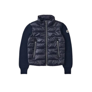 (Kids) Moncler Tricot Mix Zip-Up Cardigan Dark Blue - 23SS - Picture 1 of 1