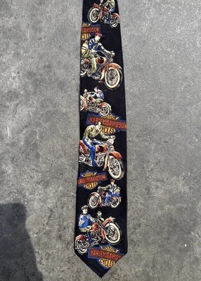 Corbata Harley Davidson Ralph Marlin Silk 1994 vintage hecha en EE. UU. Foto 1 de 4