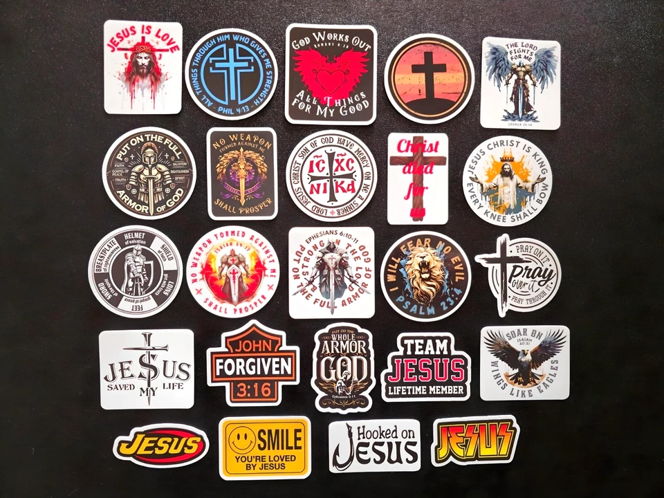 God Lord Jesus Christ Vinyl Stickers Cross Christian Bible Religion Faith 316 - Image 1 of 1