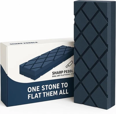 Sharp Pebble Diamond Flattening Stone Coarse/Fine Dual Grit Non-Slip Base - Image 1 of 4