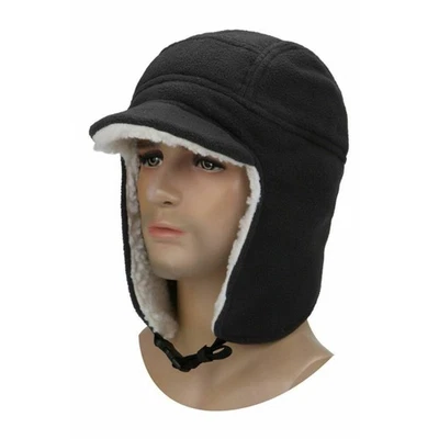 Sombrero cálido de invierno con orejeras visera a prueba de viento sombrero de caza ciclismo gorra de béisbol Foto 1 de 4