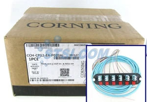 Corning CCH-CP12-E4-P03SH Pigtailed Fiber Panel, 6 LC Duplex 50um MM OM4 ~STSI - Picture 1 of 4