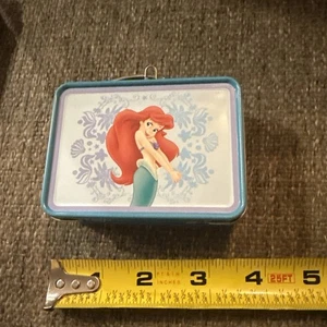 Disney Little Mermaid Mini 3.5” Tin Lunchbox Ariel Flounder Sebastian - Picture 1 of 10