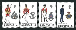 GIBRALTAR 1974, MLITARY UNIFORMS, Scott 310-313, MNH - Picture 1 of 1