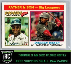 2025 Topps Heritage Dusty Baker / Darren Baker FS #70 - Picture 1 of 2