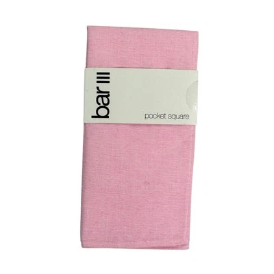 Bar III Mens Beach Solid Pocket Square Pink 12.5"x12.5" - Image 1 of 2