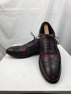 Allen Edmonds McAllister Cordovan Black Oxford Wingtip Shoes 12 A USA Made - Image 1 of 4