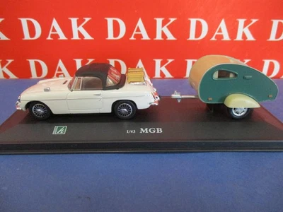 Die cast 1/43 Modellino Auto MGB with Soft Top + Roulotte by Cararama - Immagine 1 di 4