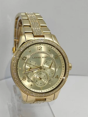 michael kors runway gold plated stone set watch MK6613 - Image 1 of 4