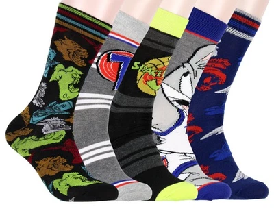Paquete de 5 calcetines Space Jam diseños de logotipos de película originales para adultos Foto 1 de 4
