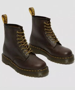 Dr Martens 1460 Bex Crazy Horse Leather Lace Up Ankle Chelsea Boots NEW Size 12 - Picture 1 of 4