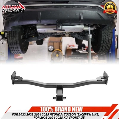Black Tow Trailer Hitch Receiver For 2022 - 2025 Hyundai Tucson Heavy Duty Steel Foto 1 de 4
