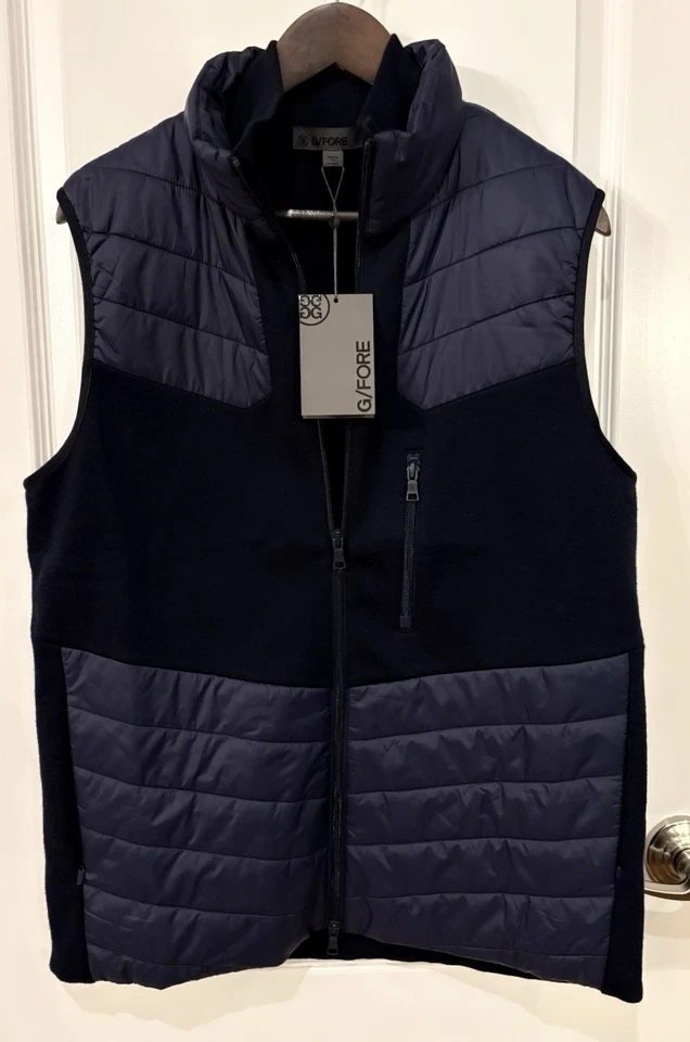 G/Fore Men's Golf Vest Jacket Navy Blue, Wind/Water Repel Sz L NWT $355 - Image 1 of 4