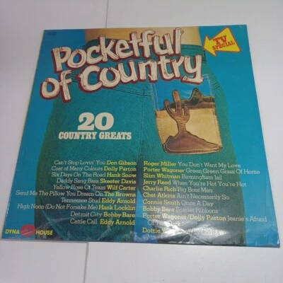 Pocket Full Of Country Compilation 12" Vinyl Record 20 Country Greats Dyna House - Image 1 of 4